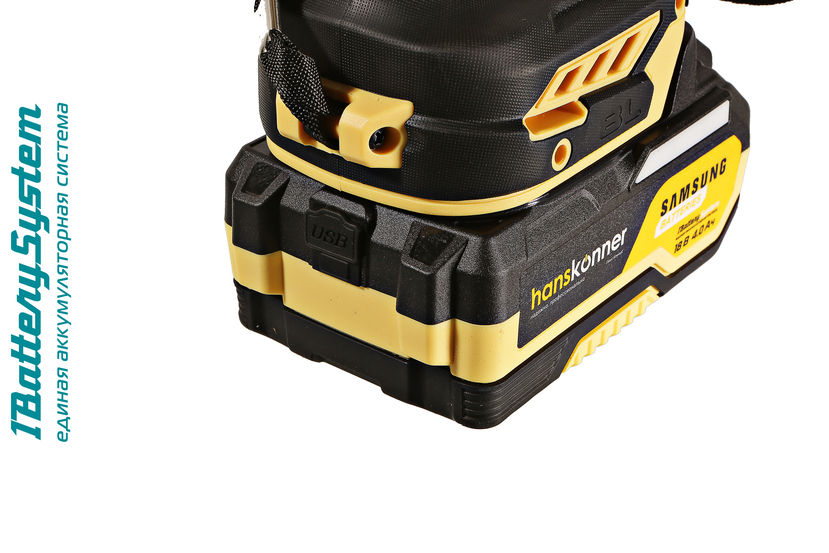 HCD20165PRO Аккумуляторный шуруповерт Hanskonner 1BatterySystem